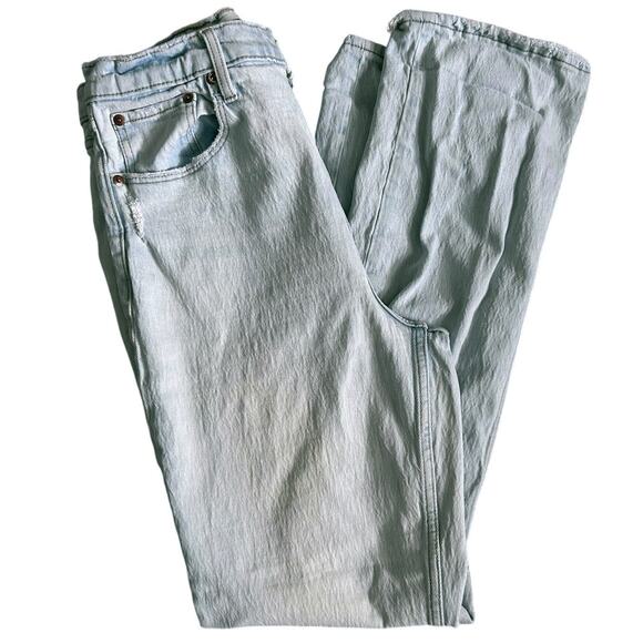 ABERCROMBIE & FITCH Ultra‎ High Rise 90s Straight Jean in Light Destroy-Size 30 - Picture 5 of 8